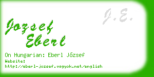 jozsef eberl business card